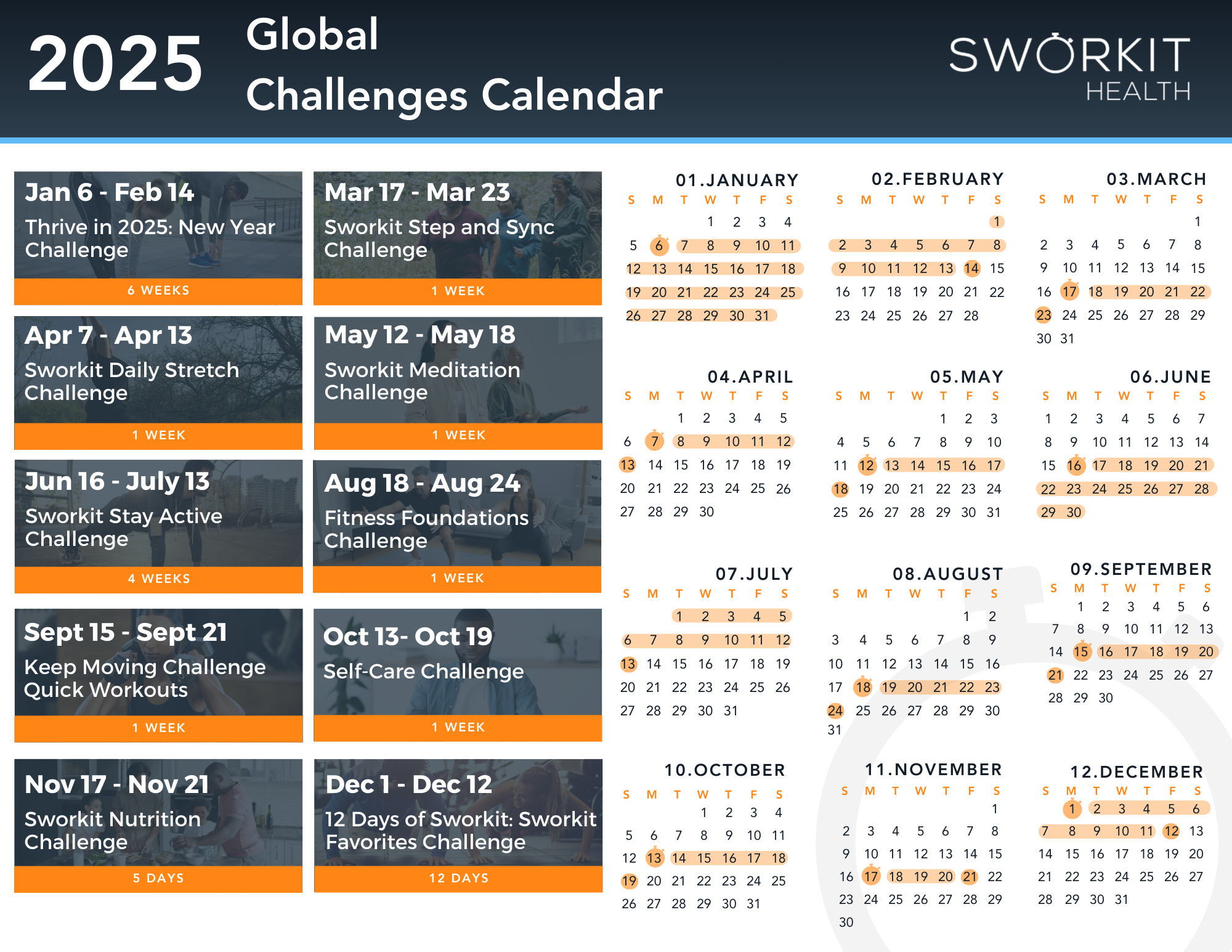 2025 Challenge Calendar